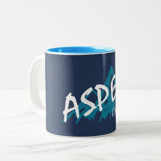 Aspen Colorado Mountains Tweekleurige Koffiemok (Voorkant links)