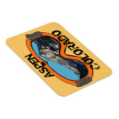 Aspen Colorado oranje sneeuwbril magneet (Rechterzijde)