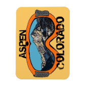Aspen Colorado oranje sneeuwbril magneet (Verticaal)