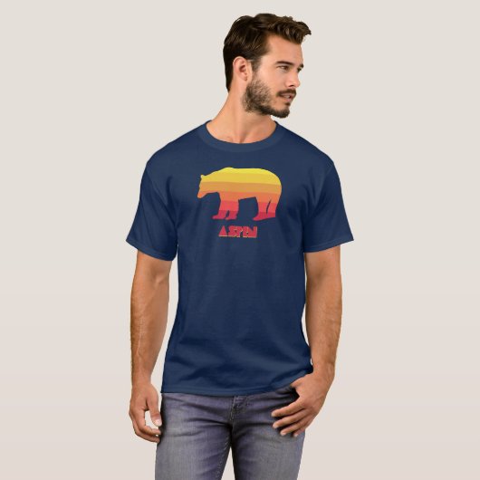 Aspen Colorado Regenboog Beer T-shirt (Voorkant volledig)