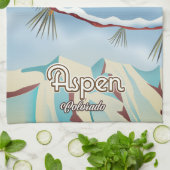 Aspen Colorado reisposter Theedoek (Gevouwen)
