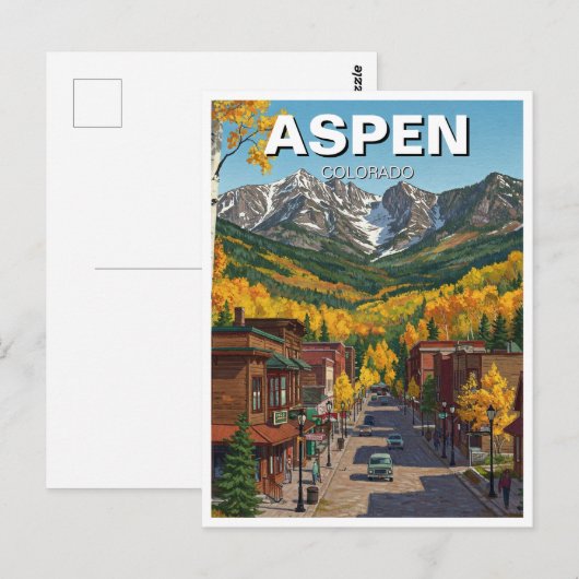 Aspen Colorado Reizen Briefkaart (Voorkant / Achterkant)