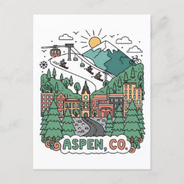Aspen Colorado Reizen Briefkaart