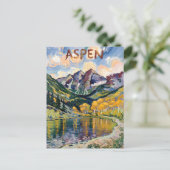 Aspen Colorado Reizen Van Gogh Rocky Mountains Briefkaart (Staand voorkant)