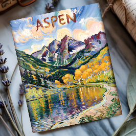 Aspen Colorado Reizen Van Gogh Rocky Mountains Briefkaart