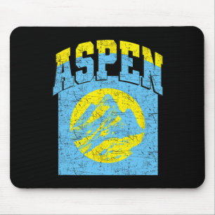 Aspen Colorado Retro Berg Vintage Skien Hiken Muismat