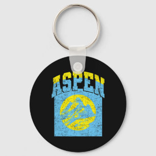 Aspen Colorado Retro Berg Vintage Skien Hiken Sleutelhanger