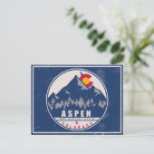 Aspen Colorado Retro Sunset Souvenirs 80s Briefkaart (Staand voorkant)
