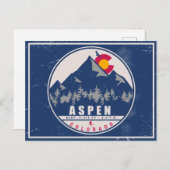 Aspen Colorado Retro Sunset Souvenirs 80s Briefkaart (Voorkant / Achterkant)