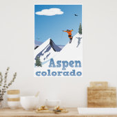 Aspen, Colorado, Rocky Mountain, Ski Poster (Keuken)