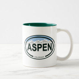 Aspen Colorado Rocky Mountain Tweekleurige Koffiemok