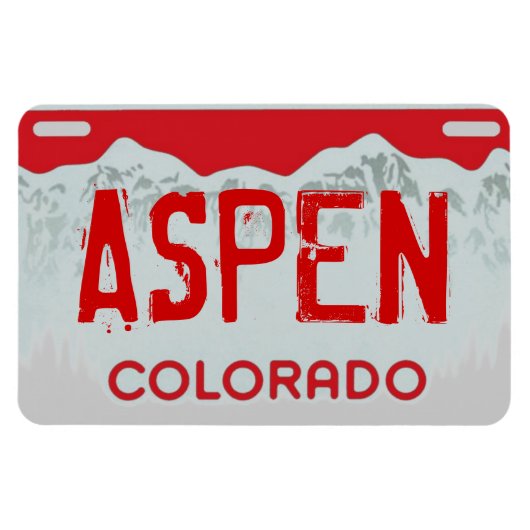 Aspen Colorado rode licentie bord magneet (Horizontaal)