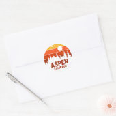Aspen, Colorado Ronde Sticker (Envelop)