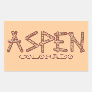 Aspen Colorado rustige boomraam bumpersticker Rechthoekige Sticker