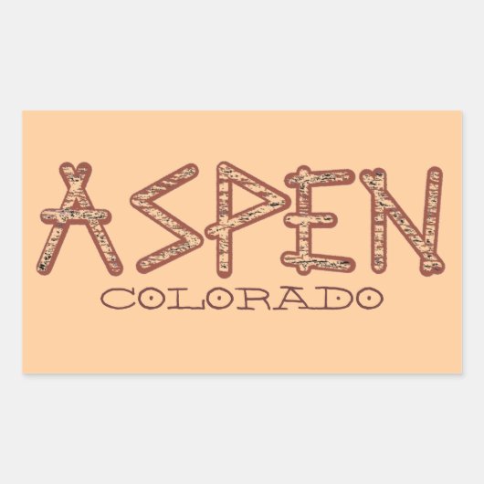 Aspen Colorado rustige boomraam bumpersticker Rechthoekige Sticker (Voorkant)