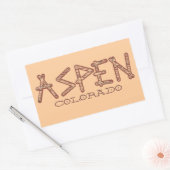 Aspen Colorado rustige boomraam bumpersticker Rechthoekige Sticker (Envelop)