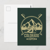 Aspen Colorado Ski Briefkaart (Voorkant / Achterkant)