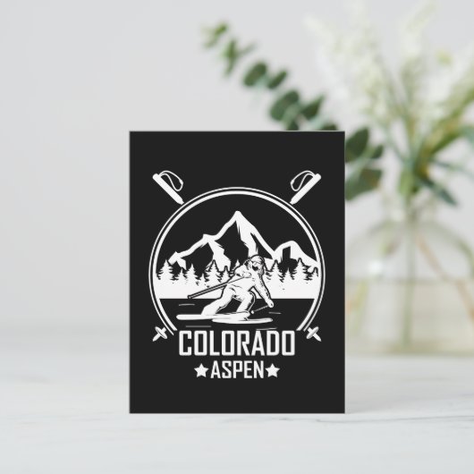 Aspen Colorado ski Briefkaart (Staand voorkant)