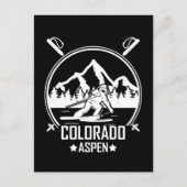Aspen Colorado ski Briefkaart (Voorkant)