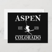 Aspen Colorado ski Feestdagenkaart (Voorkant / Achterkant)