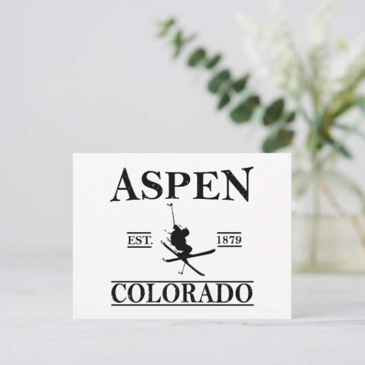 Aspen Colorado ski Feestdagenkaart (Staand voorkant)