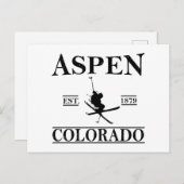 Aspen Colorado ski Feestdagenkaart (Voorkant / Achterkant)