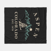 Aspen Colorado ski Fleece Deken (Voorkant (Horizontaal))