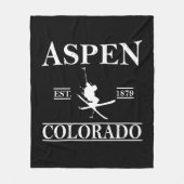 Aspen Colorado ski Fleece Deken (Voorkant)
