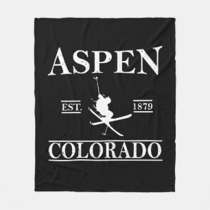 Aspen Colorado ski Fleece Deken