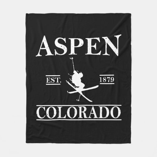 Aspen Colorado ski Fleece Deken (Voorkant)