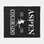 Aspen Colorado ski Fleece Deken (Voorkant (Horizontaal))