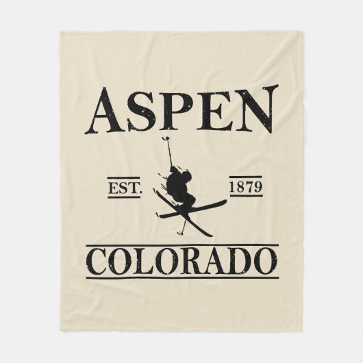 Aspen Colorado ski Fleece Deken (Voorkant)
