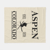 Aspen Colorado ski Fleece Deken (Voorkant (Horizontaal))