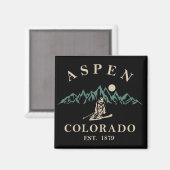 Aspen Colorado ski Magneet (Voorkant / Achterkant)