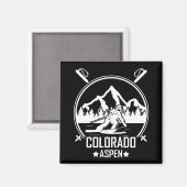 Aspen Colorado ski Magneet (Voorkant / Achterkant)