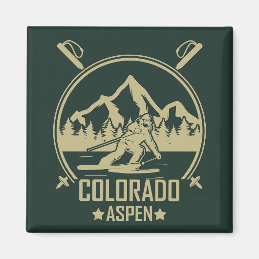 Aspen Colorado Ski Magneet (Voorkant)