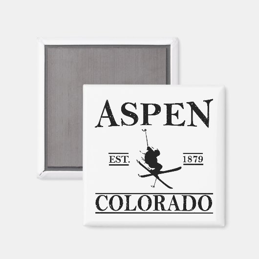 Aspen Colorado ski Magneet (Voorkant / Achterkant)