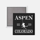 Aspen Colorado ski Magneet (Voorkant / Achterkant)