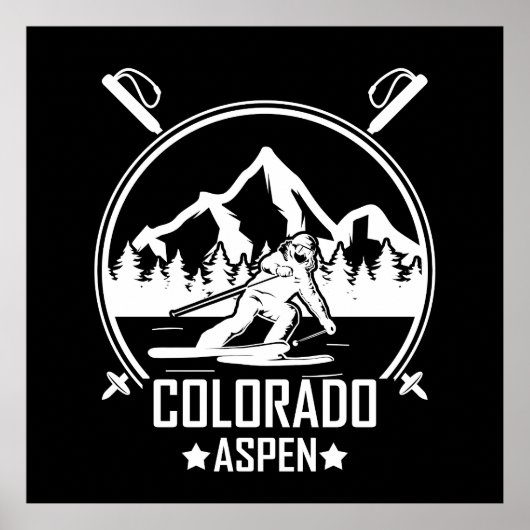 Aspen Colorado ski Poster (Voorkant)