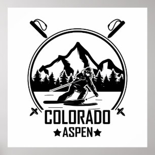 Aspen Colorado Ski Poster