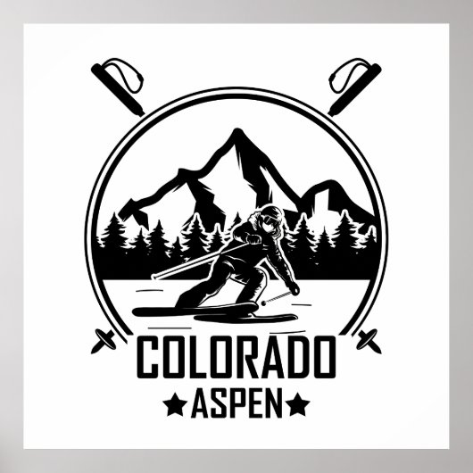 Aspen Colorado Ski Poster (Voorkant)