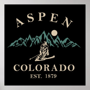 Aspen Colorado ski Poster