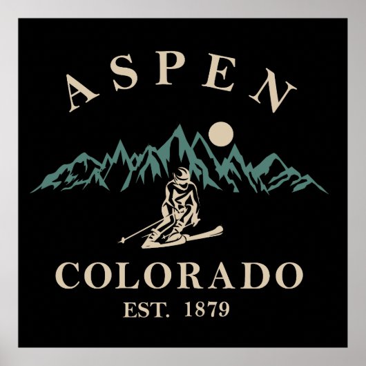 Aspen Colorado ski Poster (Voorkant)