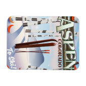 Aspen Colorado  ski-poster. Magneet (Horizontaal)