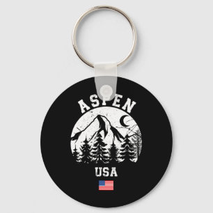 Aspen Colorado Ski Resort Alpine Skiën Amerikaans  Sleutelhanger