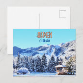 Aspen Colorado Ski Resort Mountains Briefkaart (Voorkant / Achterkant)