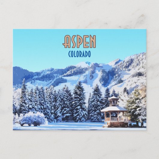 Aspen Colorado Ski Resort Mountains Briefkaart (Voorkant)
