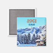 Aspen Colorado Ski Resort Mountains Magneet (Voorkant / Achterkant)