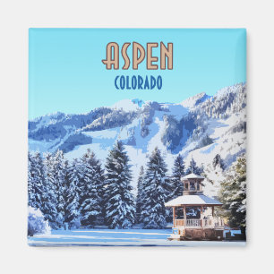 Aspen Colorado Ski Resort Mountains Magneet