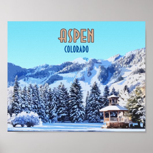 Aspen Colorado Ski Resort Mountains Poster (Voorkant)